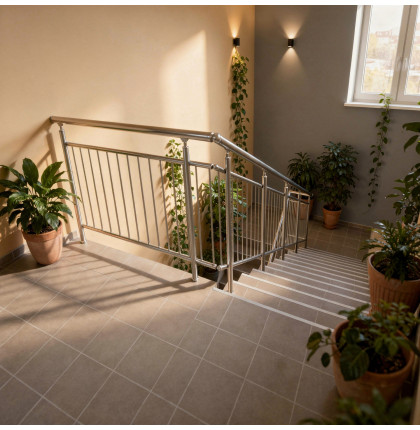 Okrúhle zábradlie na schody NI-TA Okrúhle zábradlie na schody NI-TA