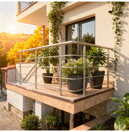 Okrúhle zábradlie na terasu a balkón NI-TA