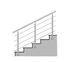 NI-TA Nerezové zábradlia na schody 1000x900 KNSB4-2