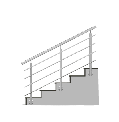 NI-TA Nerezové zábradlia na schody 1000x900 KNSB4-2