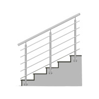 NI-TA Nerezové zábradlie na schody 1000x1000 KNSB5-2 NI-TA Nerezové zábradlie na schody 1000x1000 KNSB5-2