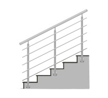 NI-TA Nerezové zábradlie na schody 1000x1000 KNSB5-2 