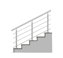 NI-TA Nerezové zábradlia na schody 1000x900 KNSH4-2
