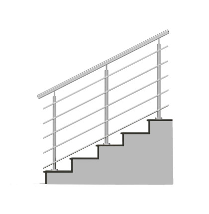 NI-TA Nerezové zábradlia na schody 1000x1000 KNSH5-2